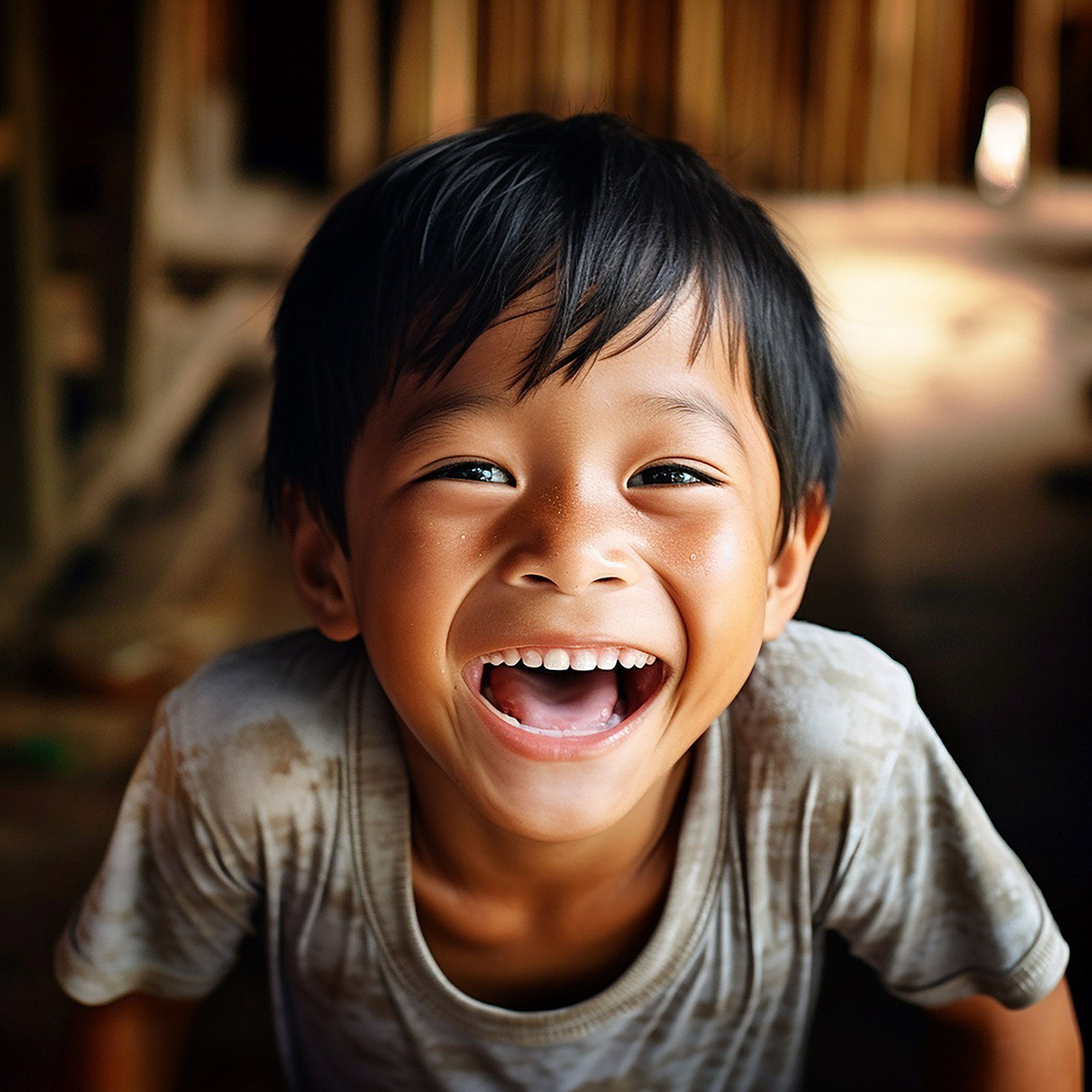 Smiling boy, representing the community our mission serves